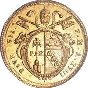 1 Doppia - Pio VII APOSTOLORUM PRINCEPS - St. Peter - Plain shield obverse image