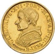 1 Doppia - Gregorio XVI TV REM TVERE PVBLICAM - St. Peter obverse image