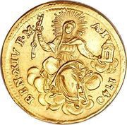 1 Zecchino - Benedict XIV REPENTE DE CÆLO - Wide shield obverse image