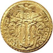 1 Zecchino - Benedetto XIV REPENTE DE CŒLO - Holy Mother Church - Long shield, Vatican City, 1741-1756 reverse image