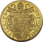 1 Zecchino - Pius VI Ornate shield obverse image