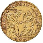 1 Quadrupla - Enrico Caetani Sede Vacante, Vatican City, 1590 reverse image