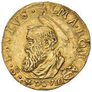 1 Quadrupla - Paul V, Vatican City, 1608-1609 reverse image