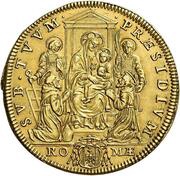 1 Quadrupla - Innocent XI, Vatican City, 1676-1677 reverse image