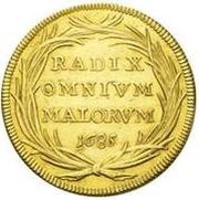 1 Quadrupla - Innocenzo XI RADIX OMNIVM MALORVM, Vatican City, 1682-1685 reverse image