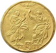 1 Quadrupla - Alexander VIII, Vatican City, 1689 reverse image