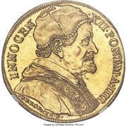 1 Quadrupla - Innocenzo XII DAT OMNIBVS AFFLVENTER - Fountain obverse image