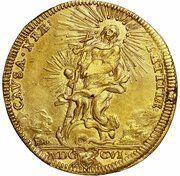 1 Quadrupla - Clement XI, Vatican City, 1706 reverse image
