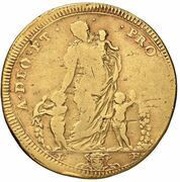 1 Quadrupla - Clement XI, Vatican City, 1707 reverse image