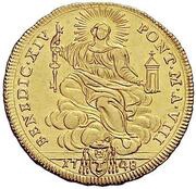 2 Zecchini - Benedict XIV obverse image