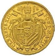 2 Zecchini - Clemente XIII SVPRA FIRMAM PETRAM - Holy Mother Church obverse image