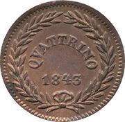 1 Quattrino - Gregorio XVI, Vatican City, 1835-1844 reverse image