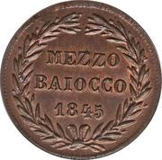 ½ Baiocco - Gregorio XVI, Vatican City, 1835-1845 reverse image