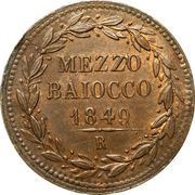 ½ Baiocco - Pio IX Oval shield, Vatican City, 1847-1850 reverse image