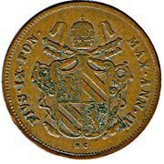 2 Baiocchi - Pio IX Open wreath obverse image