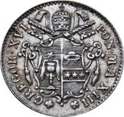 5 Baiocchi - Gregorio XVI obverse image