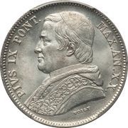 20 Baiocchi - Pio IX 835 Silver obverse image