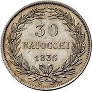 30 Baiocchi - Gregorio XVI, Vatican City, 1836-1846 reverse image