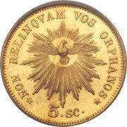 5 Scudi Sede Vacante, Vatican City, 1846 reverse image