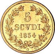 5 Scudi - Pio IX, Vatican City, 1846-1854 reverse image