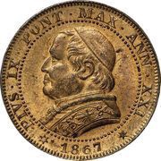 1 Soldo - Pius IX obverse image