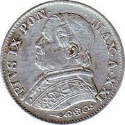5 Soldi - Pius IX obverse image