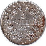 5 Soldi - Pius IX reverse image