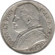 2 Lire - Pius IX obverse image