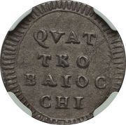 Muraiola of 4 Baiocchi - Pius VI, Vatican City, 1797 reverse image