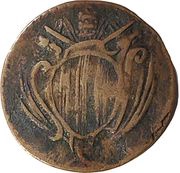 1 Quattrino - Benedict XIV St. Apollinaire; double cross obverse image