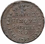 5 Baiocchi - Pius VI obverse image