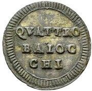 4 Baiocchi - Pius VI Terni, Vatican City, 1797 reverse image