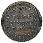 5 Baiocchi - Pius VI Terni obverse image