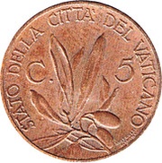 5 Centesimi - Pius XI Jubilee reverse image