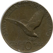 10 Centesimi - Pivs XII reverse image