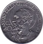 20 Centesimi - Pivs XII reverse image
