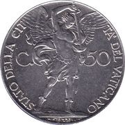 50 Centesimi - Pivs XII reverse image