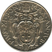 1 Lira - Pivs XI Jubilee obverse image