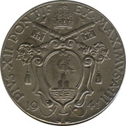 1 Lira - Pius XII obverse image