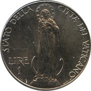 1 Lira - Pius XII reverse image
