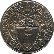 1 Lira - Pivs XII obverse image