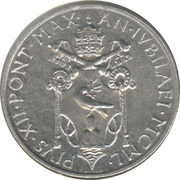 1 Lira - Pius XII Jubilee obverse image