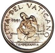 1 Lira - Ioannes XXIII Prova, Vatican City, 1959-1962 reverse image