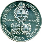 5 Pesos National Constitution Convention obverse image