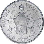 1 Lira - Pavlvs VI obverse image