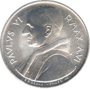 1 Lira - Pavlvs VI FAO reverse image