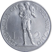 2 Lire - Pivs XI reverse image