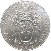 2 Lire - Pivs XI Jubilee obverse image