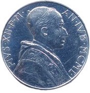 2 Lire - Pius XII Jubilee obverse image