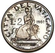 2 Lire - Ioannes XXIII Prova, Vatican City, 1959-1962 reverse image